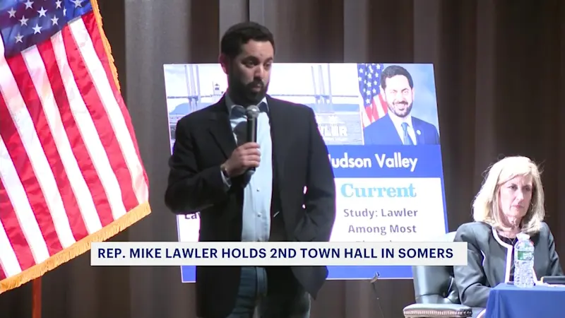 Story image: Republican Rep. Mike Lawler hosts town hall meeting in Somers