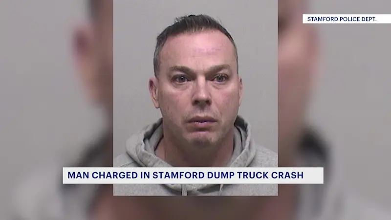 Story image: Police: Stamford man charged in dump truck crash