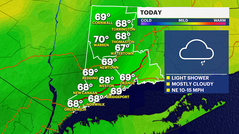 Story image: Showers today, sunshine for the rest of the work week 
