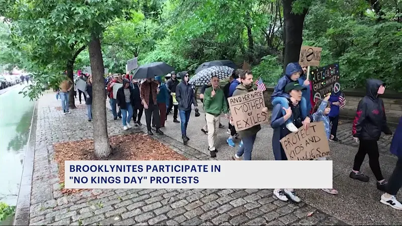 Story image: ‘No Kings’ anti-Trump protests held across Brooklyn