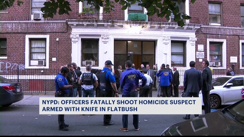 Story image: NYPD: Officers fatally shoot homicide suspect armed with knife in Flatbush