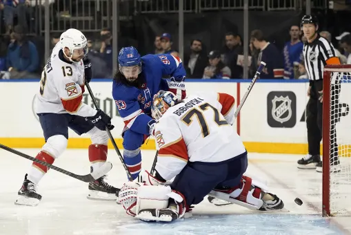 Rangers held scoreless for the first time this postseason in a 3-0 loss to the Panthers in Game 1