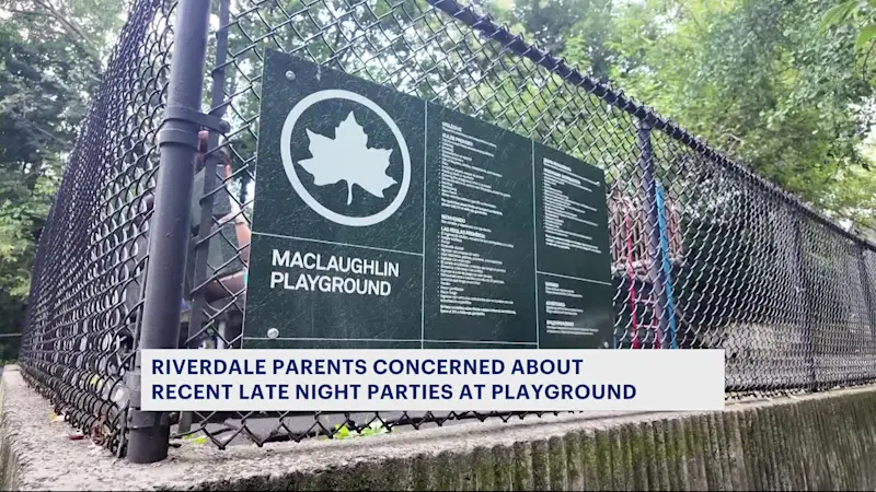Story image: Riverdale parents concerned about late-night parties at local playground