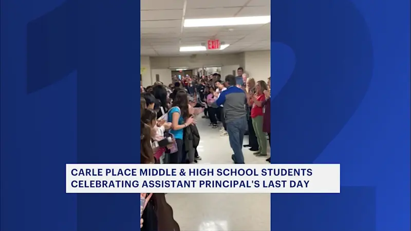 Story image: Students clap out retiring Assistant Principal in Carle Place