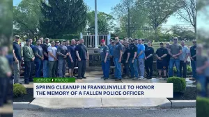 Jersey Proud: Police officers gather for town cleanup in memory of fallen officer