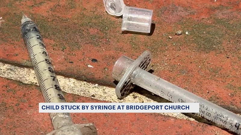 Story image: Bridgeport church reported finding hundreds of hypodermic needles on parish property this week