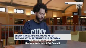 Bronx man achieves dream job through CUNY apprenticeship program