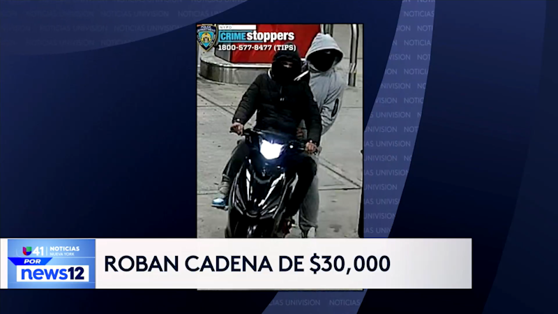 Story image: Univision 41 News Brief: Buscan a ladrón por hurto de cadena de 30 mil dólares en El Bronx