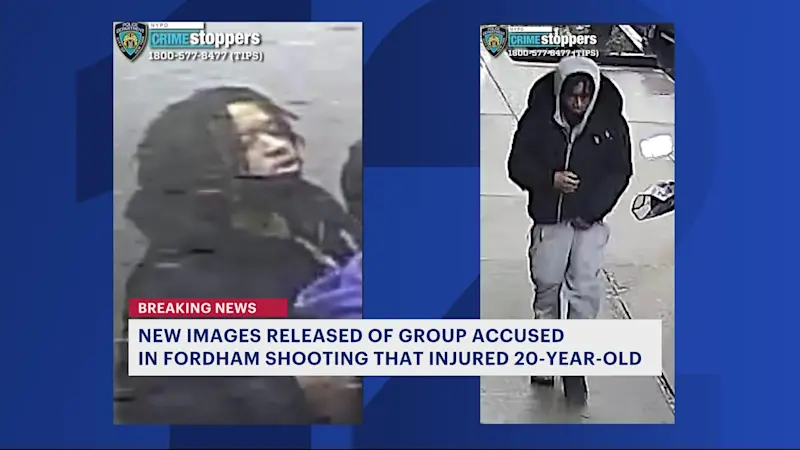 Story image: New images released of group accused in Fordham shooting that injured 20-year-old