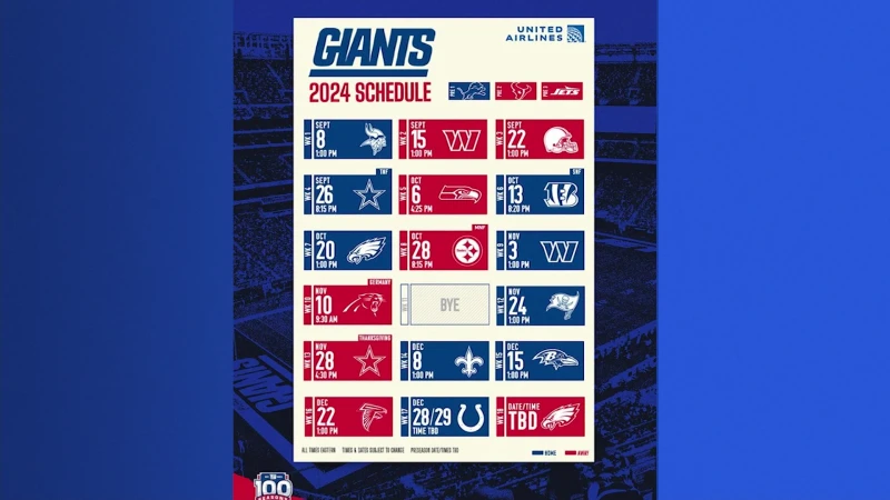 Story image: NFL releases 2024 schedule. A look at the Giants, Jets’ home openers