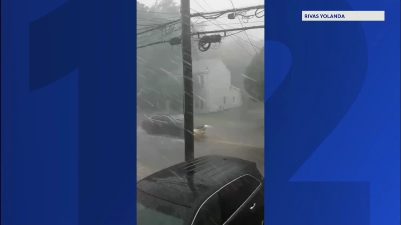 Story image: Viewer video shows Wednesday’s storm impact in Rockland