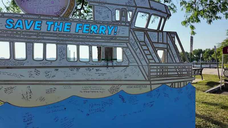 Story image: Dozens rally in Beacon to save the Newburgh-Beacon Ferry