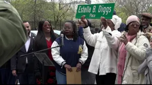Estella Diggs honored with street sign unveiling in Morrisania