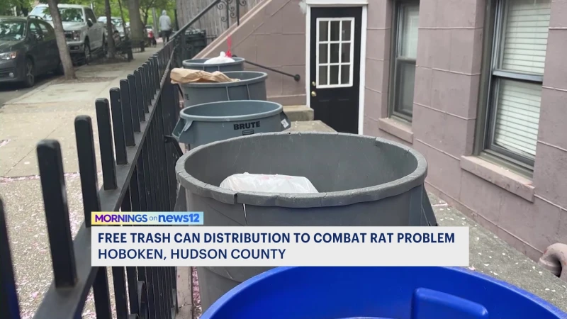 Story image: Hoboken offering free trash cans to residents to combat city’s rat problem 