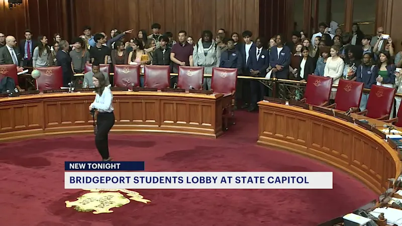 Story image: Bridgeport students ask CT lawmakers to stop massive layoffs
