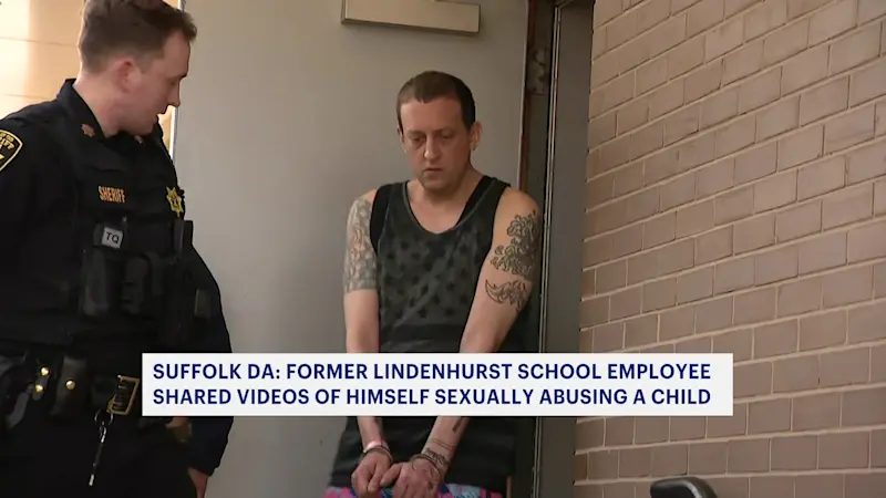 Story image: Suffolk DA: Ex-Lindenhurst school employee shared videos of himself sexually abusing child