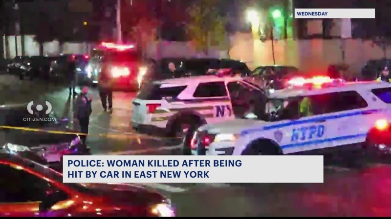 Story image: Police: Woman fatally struck by car in East New York