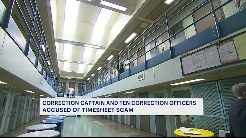 Story image: Corrections captain, 10 officers accused of submitting phony timesheets and stealing nearly $230K in pay
