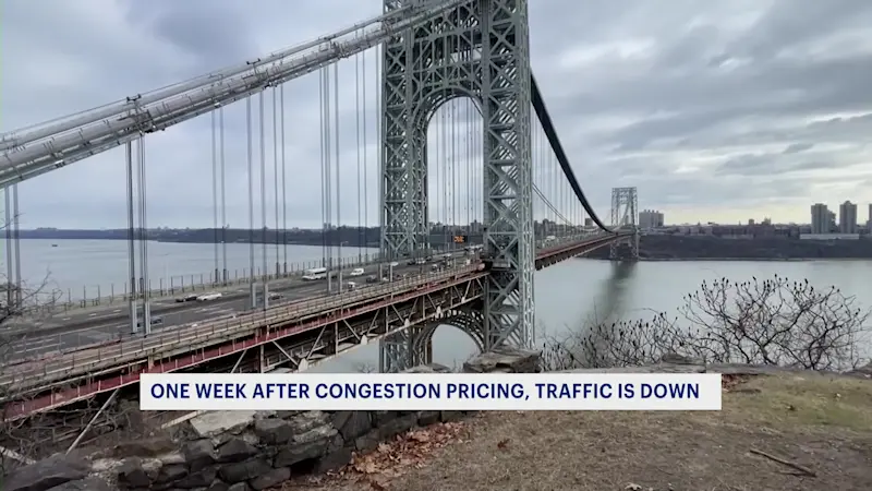 Story image: Mayor: Fort Lee traffic has not increased as NYC congestion pricing goes into effect