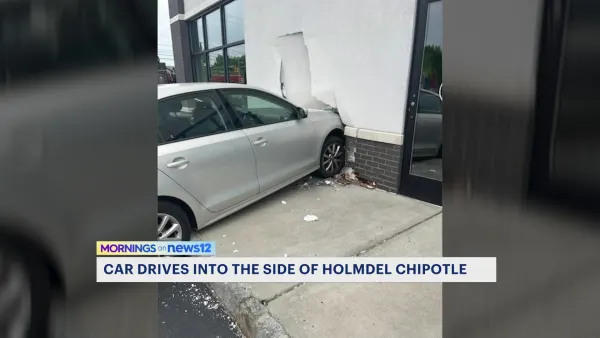 Car crashes into the side of Chipotle in Holmdel