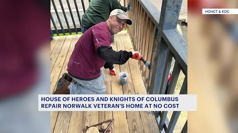 Story image: Nonprofit provides free home repairs to Norwalk veteran 