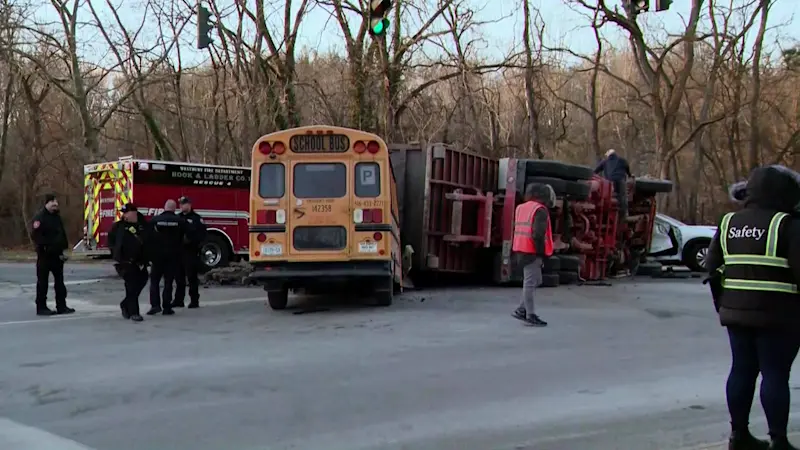 Story image: Police chief: At least 2 children, 4 adults hospitalized in Old Westbury crash