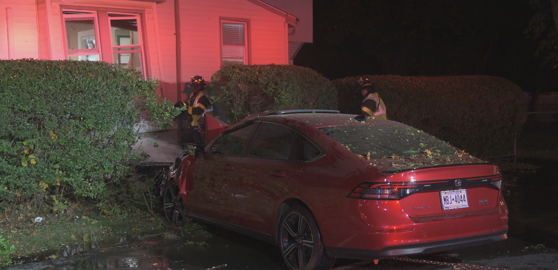 27 people displaced after car slams into Huntington Station assisted living facility