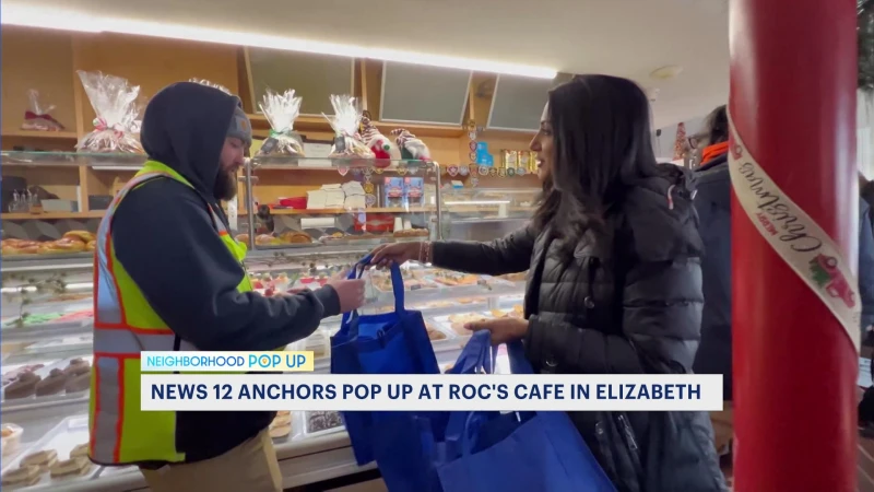 Story image: Neighborhood Pop Up: News 12 morning anchors visit Roc's Café in Elizabeth