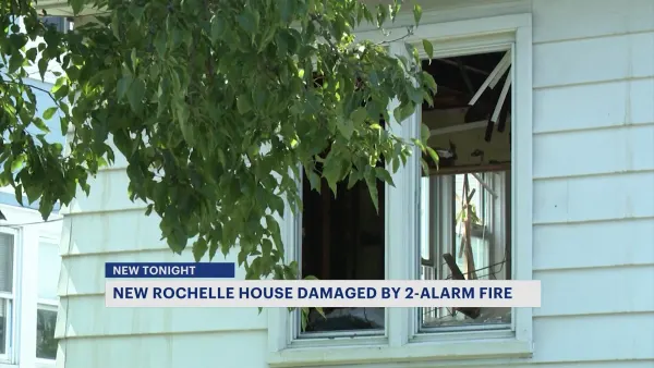 Officials: Two-alarm fire rips through New Rochelle home