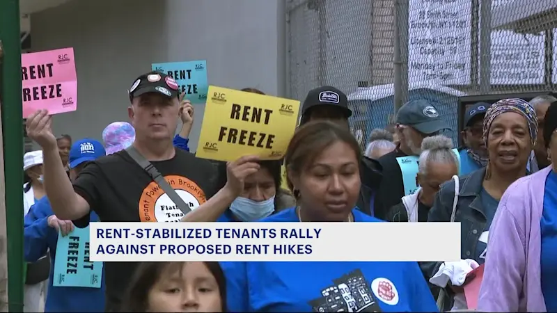 Story image: Rent-stabilized tenants rally against proposed increases
