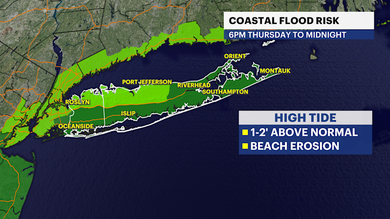 Story image: STORM WATCH: Long Island beaches continue to get battered from Hurricane Erin