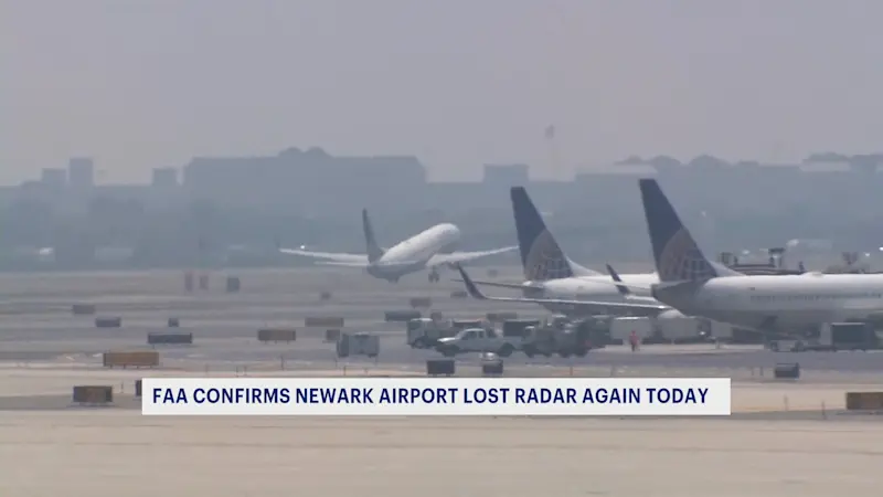 Story image: Air traffic controllers for Newark Liberty briefly lose radar access again