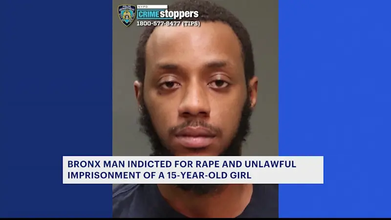 Story image: Bronx man indicted for raping, unlawfully imprisoning teen girl