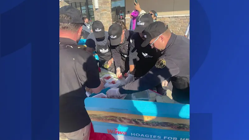 Story image: Jersey Proud: Police go up against firefighters in Wawa hoagie competition