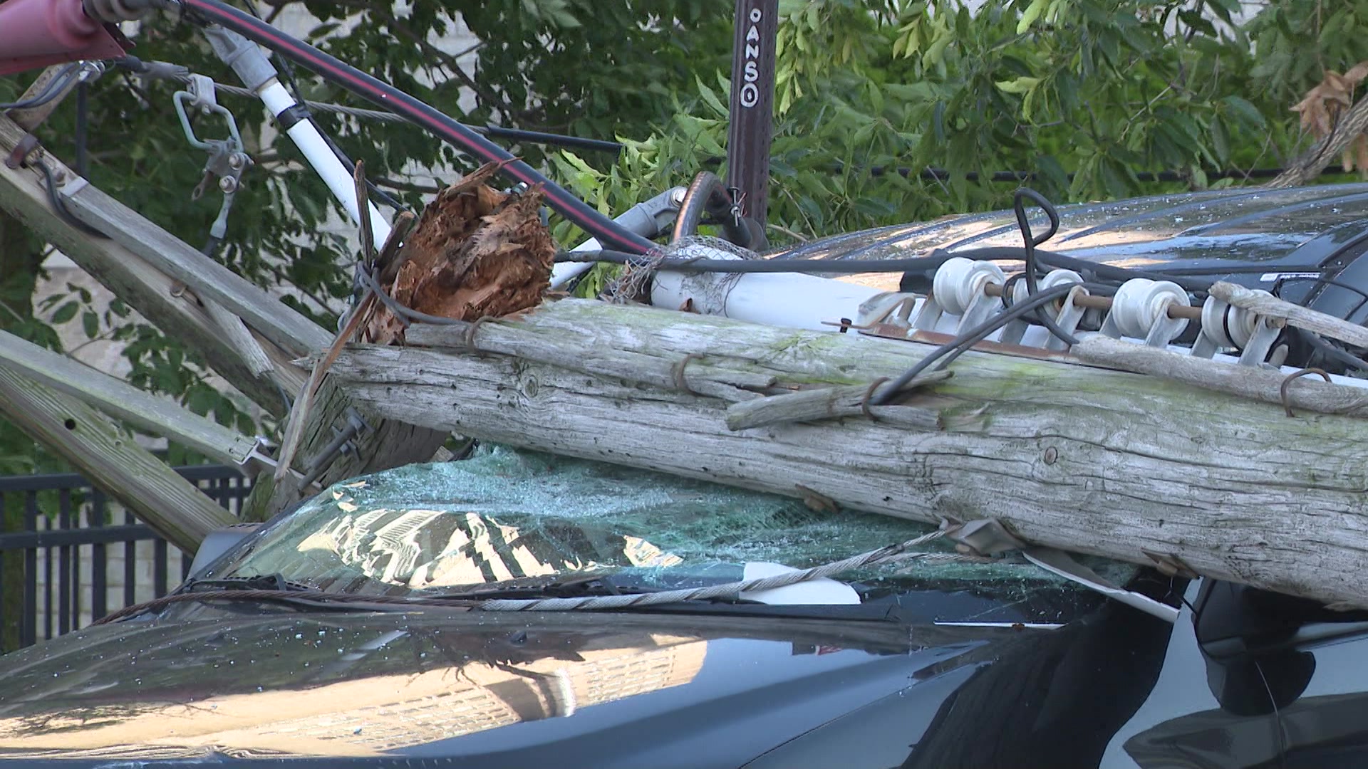 Transformer fire brings down utility poles, damages cars in Coney Island