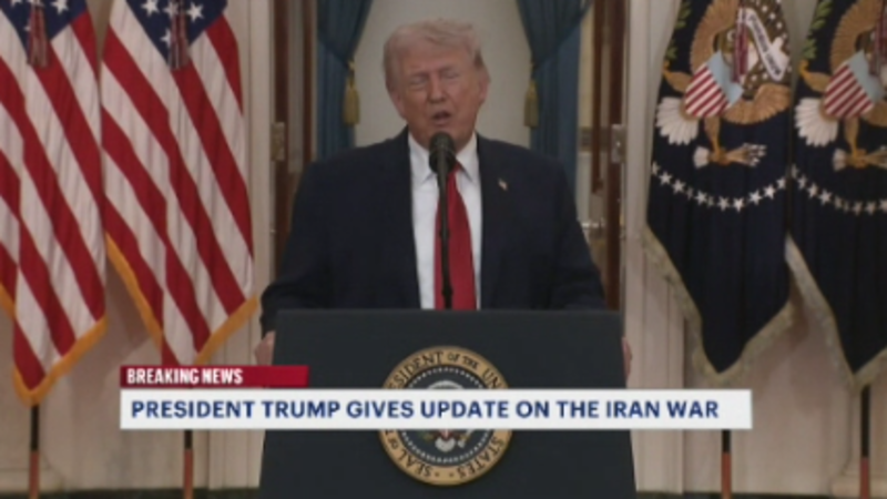 Story image: President Trump says US forces will 'finish the job' soon in first prime-time speech since start of Iran war
