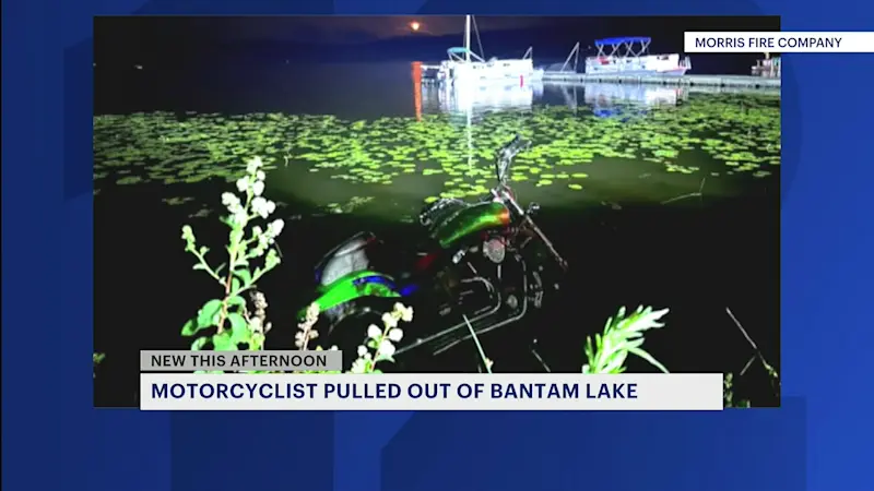 Story image: Motorcyclist pulled from Bantam Lake in Morris