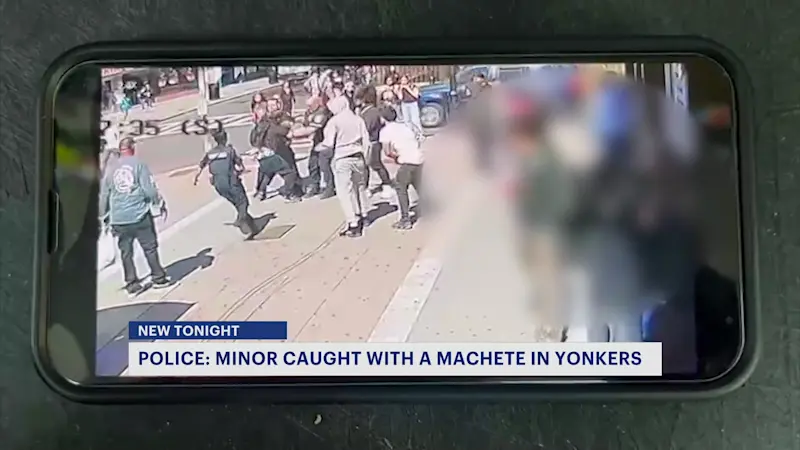 Story image: Yonkers police say young person caught with machete in Getty Square