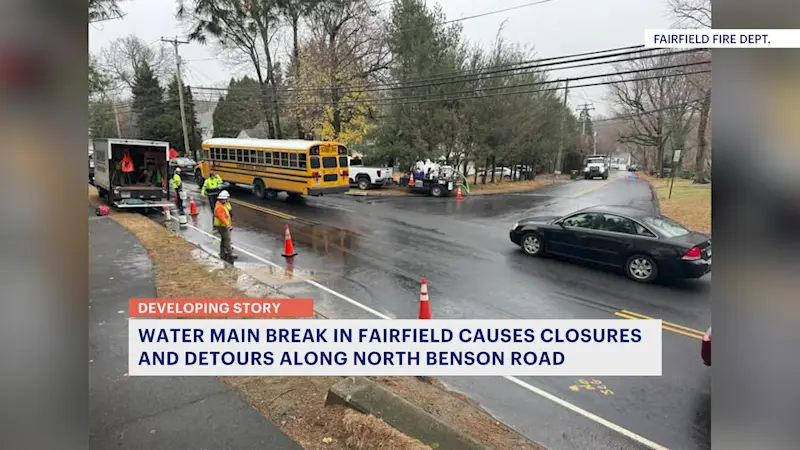 Story image: Water service restored after main break in Fairfield