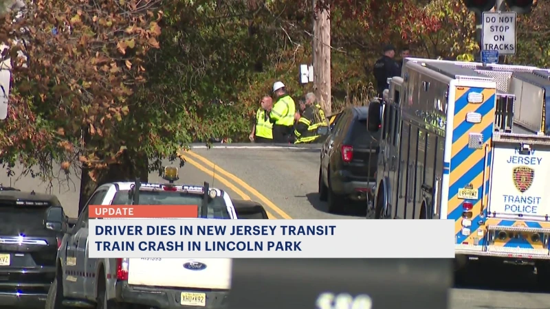 Story image: Officials: Driver killed when vehicle collides with NJ Transit train in Lincoln Park