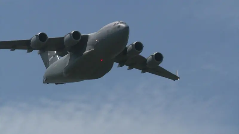 Story image: New York Air Show returns to Orange County, drawing crowds for a weekend of aviation excitement