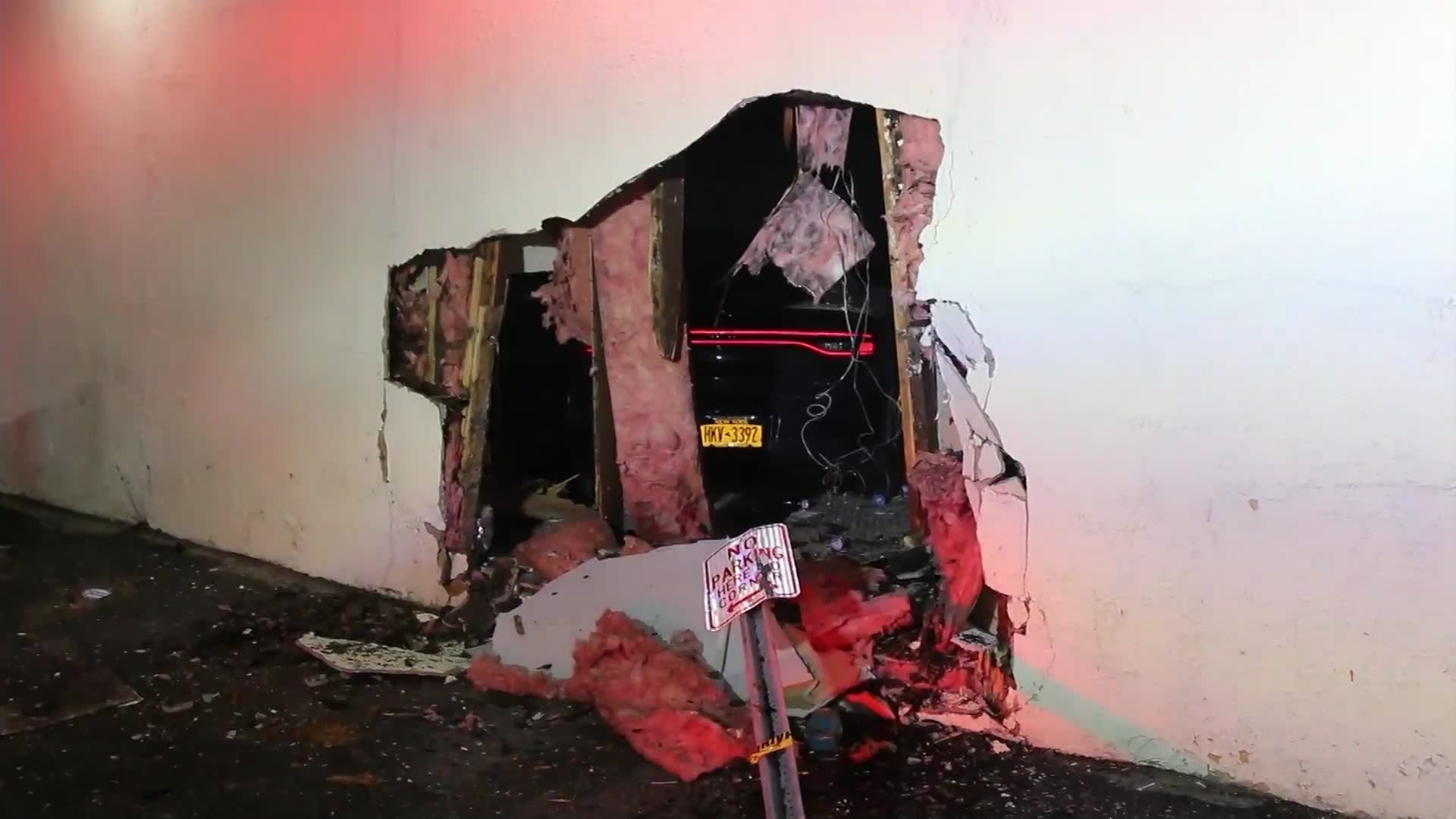 Car slams into Islip Terrace business