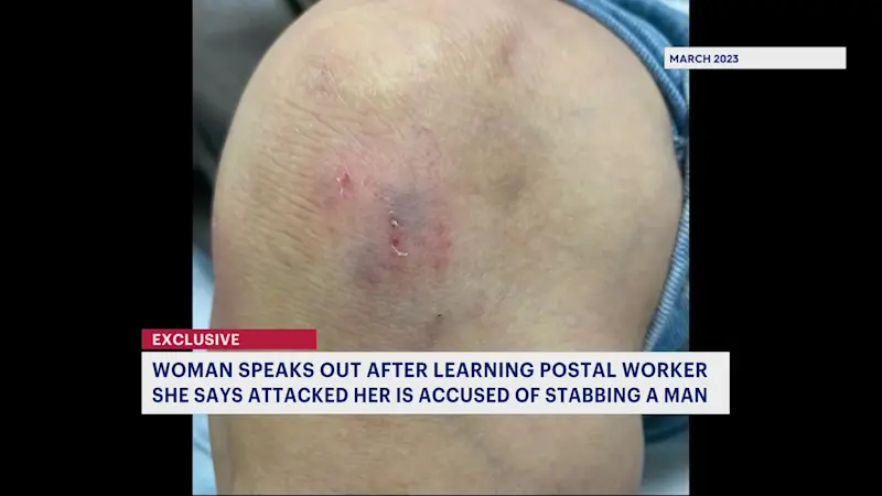 Story image: Woman who says she was attacked by postal worker in 2023 discusses latest attack allegations by same worker