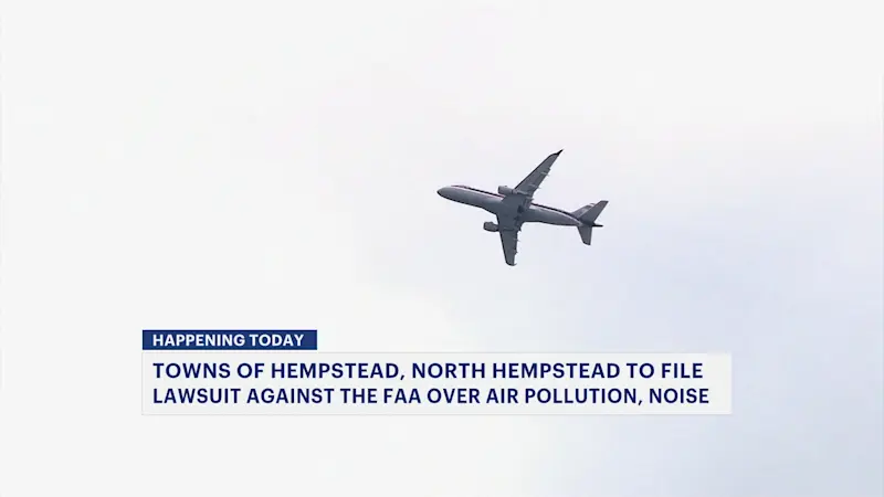 Story image: Towns of Hempstead, North Hempstead filing lawsuit against FAA over noise, pollution from planes