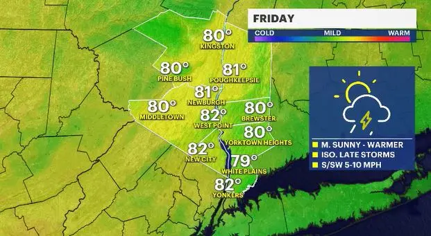Story image: Warmth, humidity and chance for storms on the way