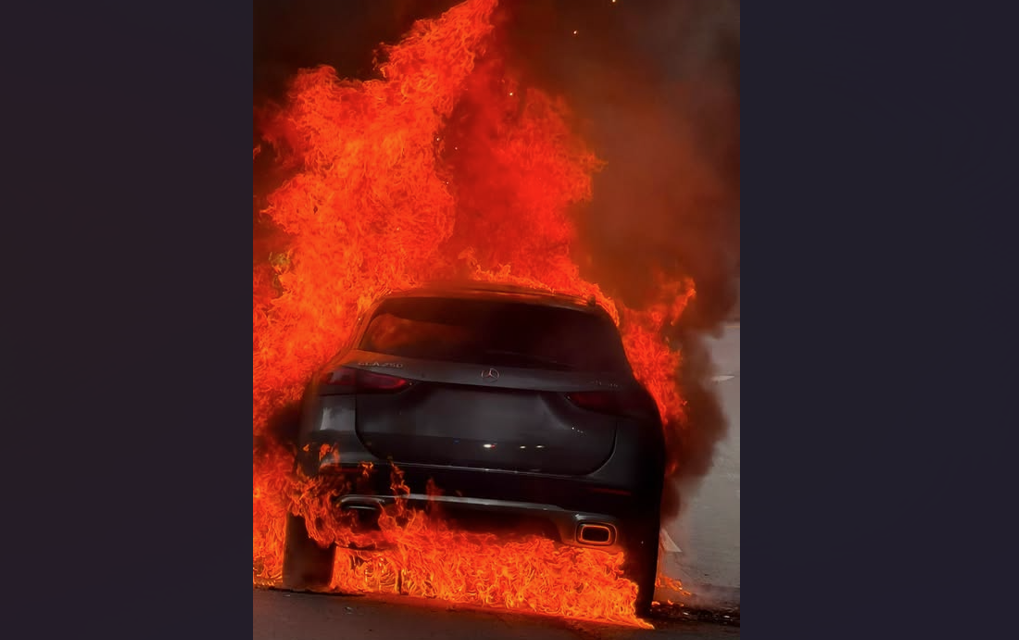 Vehicle fire causes delays on Route 9A in Ossining