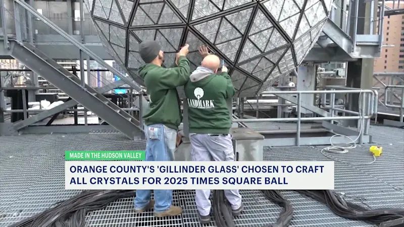 Story image: Made in the Hudson Valley: Orange County's 'Gillinder Glass' chosen to craft all crystals for Times Square's 2025 New Year's Eve Ball