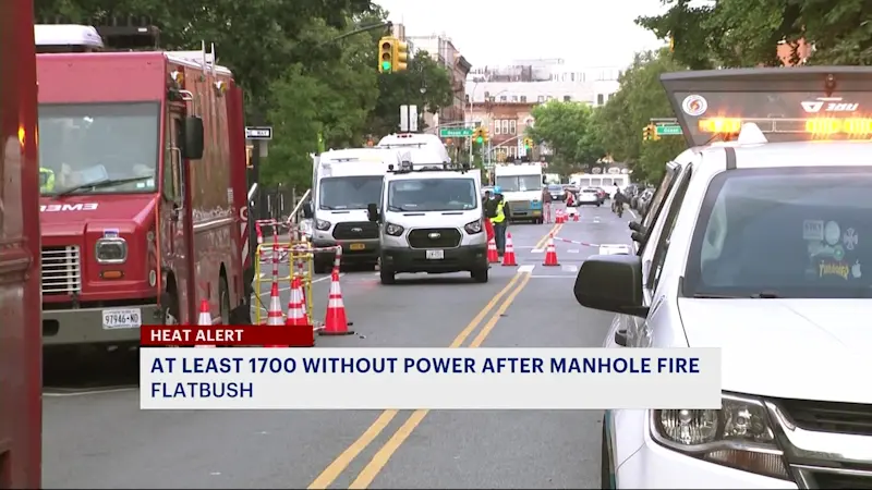 Story image: Manhole fire in Flatbush leave people without power ahead of potential heat wave