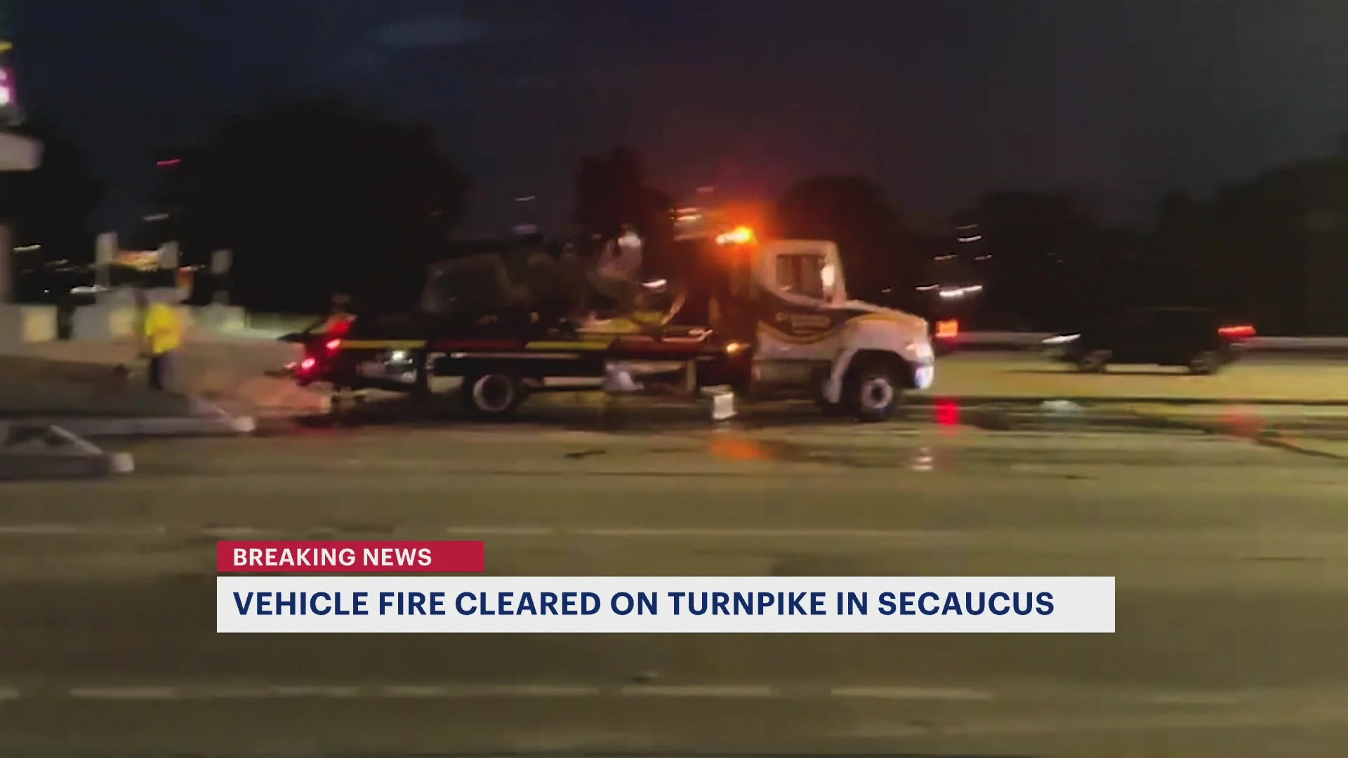 Vehicle fire reported on New Jersey Turnpike in Secaucus