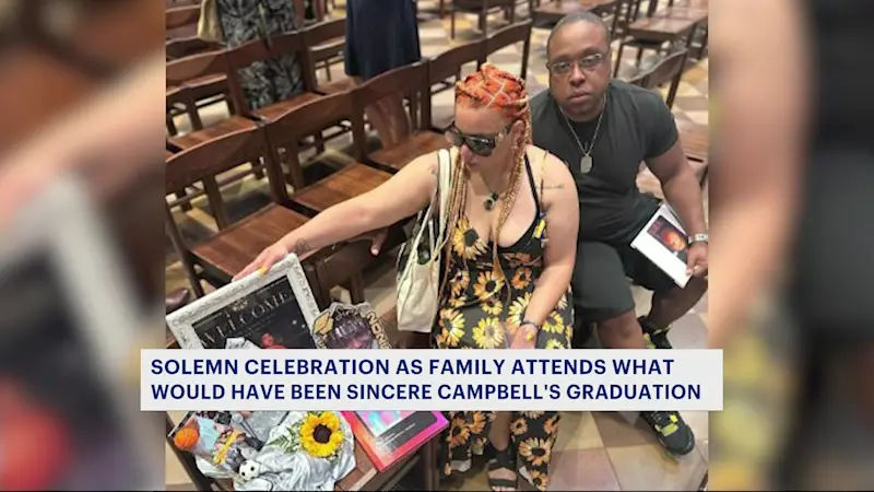 Story image: Family attends slain teen's high school graduation